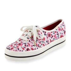 KATE SPADE KEDS FLORAL ROSE GARDEN LACE UP SNEAKERS SIZE 8.5